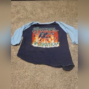 Vintage Carlos Santana Marathon Raglan Long Sleeve Original T-Shirt Large 1979